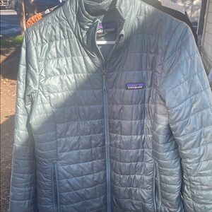 Patagonia Quilted Jacket in Light Blue